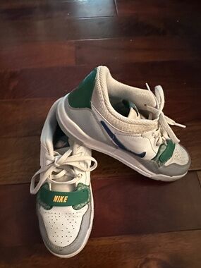 Jordan Kids White, Green & Blue Athletic Sneakers